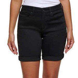 NWT DKNY Bermuda Shorts Black Denim